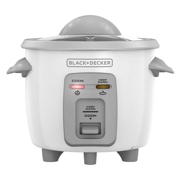BLACK+DECKER 6 Cup Non-Stick Pot & Tempered Glass Lid Rice