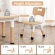 preview thumbnail 12 of 28, Kids Table and Chairs Set, Height Adjustable Desk with 4 Seats for Ages 2-10