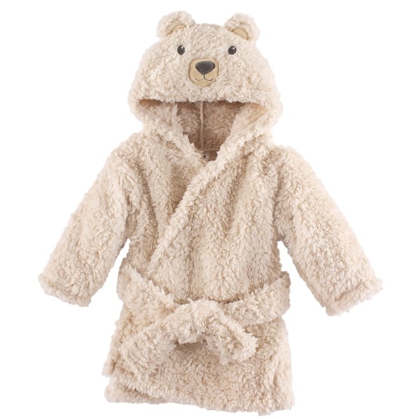 slide 1 of 1, Hudson Baby Infant Plush Animal Face Bathrobe, Cozy Bear, 0-9 Months - Cozy Bear - 0-9 Months 0-9 Months - Cozy Bear