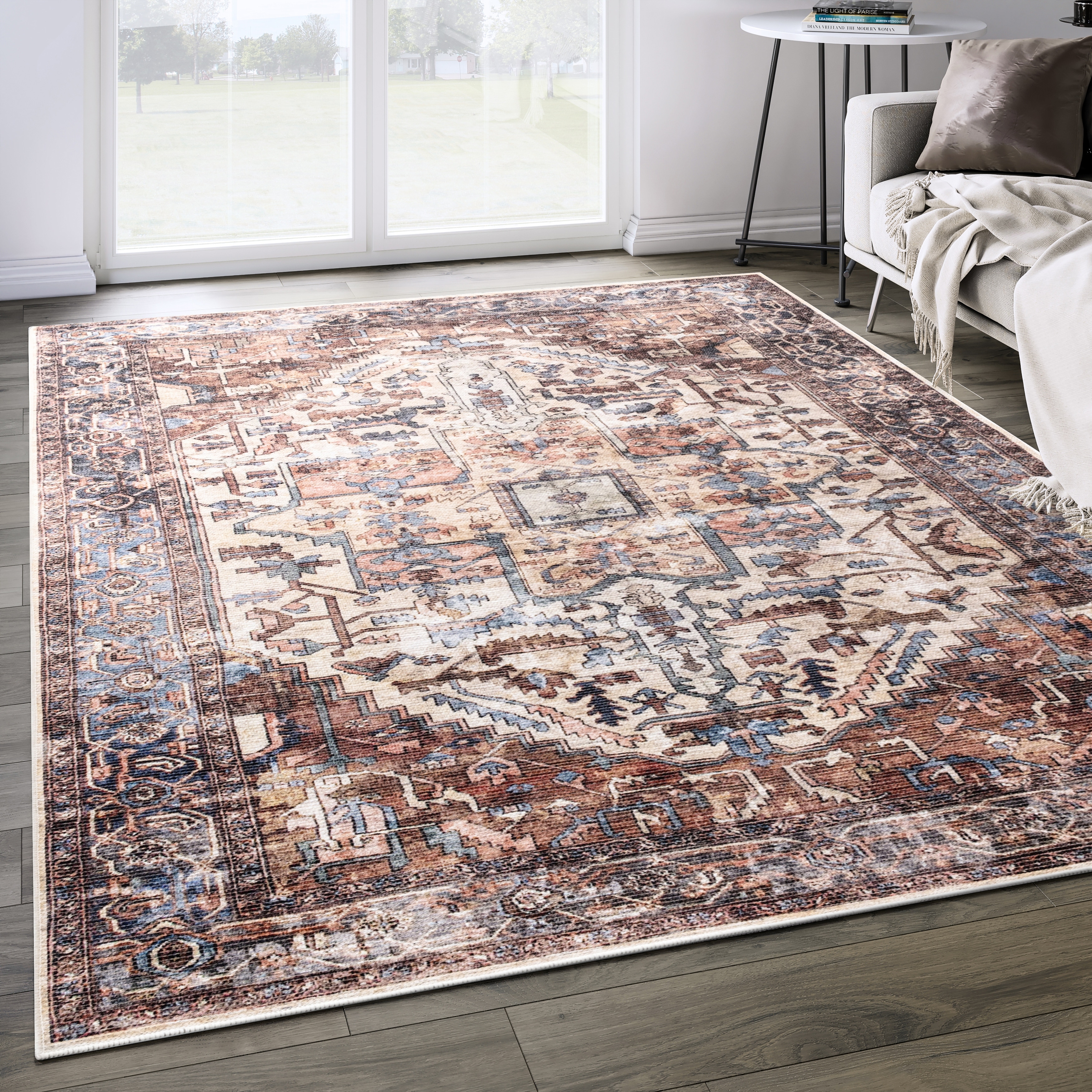 Abani Rugs Lola Vintage Terracotta Area Rug
