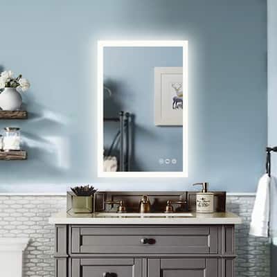 ExBrite 36 x 24 inch,Anti Fog,LED Bathroom Mirror,backlit,Dimmable,Super Slim,Both Vertical and Horizontal Wall Mounted Way