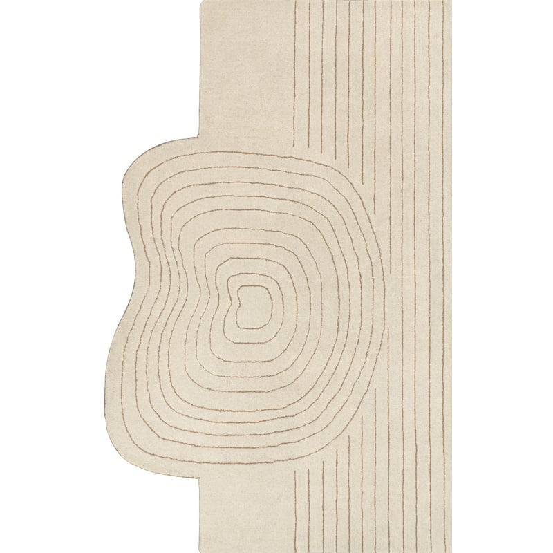 JONATHAN Y Bean Bohemian Abstract Striped Handwoven Wool Area Rug - 4 X 6 - Ivory/Beige