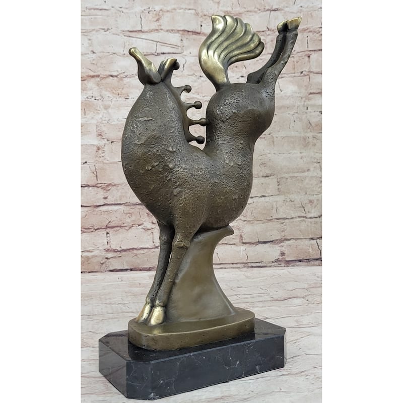 Abstract Modern Art Bucking Chinese Tang Horse Bronze Sculpture Figure By Milo