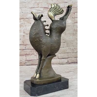 Abstract Modern Art Bucking Chinese Tang Horse Bronze Sculpture Figure By Milo