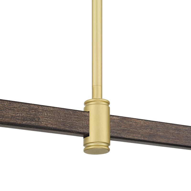 Acroma 2-light Linear Island Chandelier with Cone Fabric Shade - 51 inches