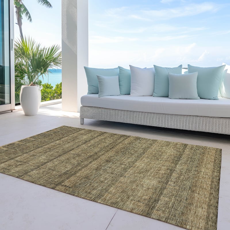 Machine Washable Indoor/ Outdoor Chantille Abstract Ombre Rug