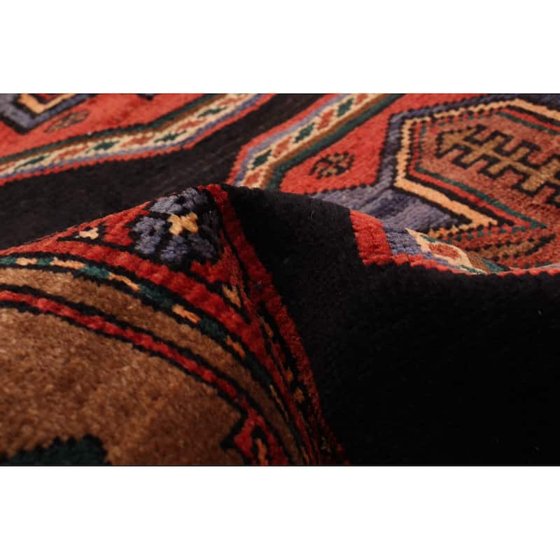ECARPETGALLERY Hand-knotted Konya Anatolian Black, Red Wool Rug - 4'3 x 9'9