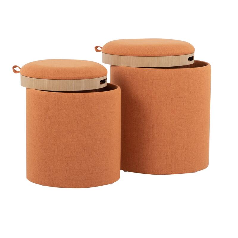 Carson Carrington Astrid Tray Top Nesting Ottoman Set