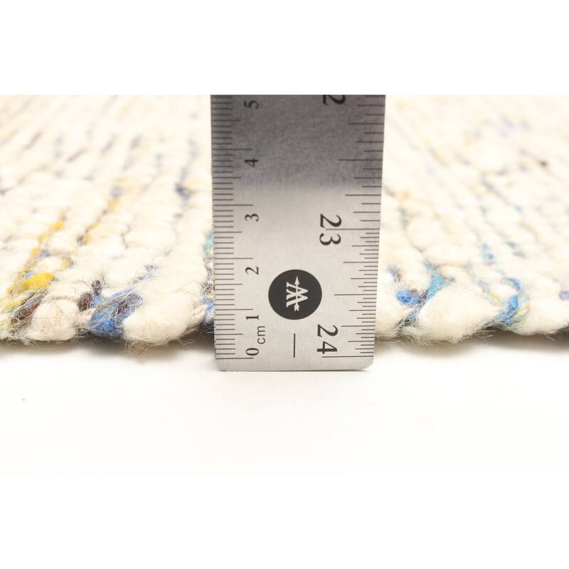 ECARPETGALLERY Braid weave Sienna Cream Wool Rug - 4'10 x 7'9