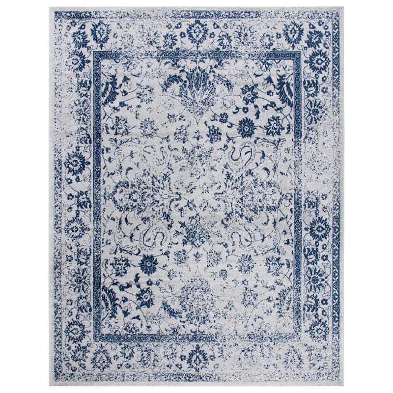 SAFAVIEH Adirondack Dakota Rustic Shabby Chic Distressed Rug - 5'1" x 7'6" - Grey/Navy