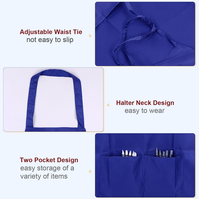 2pcs Kitchen Cooking Aprons Art Aprons Pottery Artist Painting Apron - 70cmx60cm