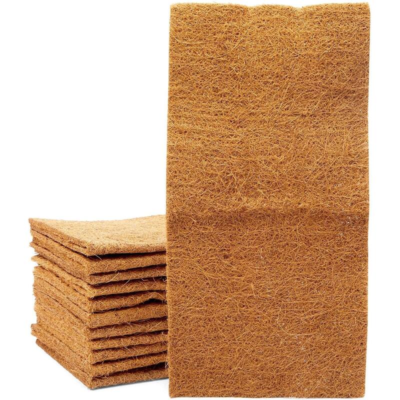 4 Pack Coco Fiber Liner Sheets Replacement for Planters, Substrate Mats for Small Pets, 19 x 11 inch