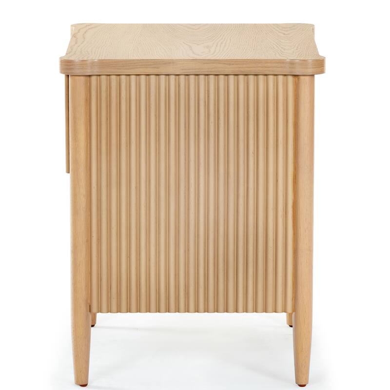 SAFAVIEH Couture Shelbie 1-Drawer Reeded Nightstand, Fully Assembled