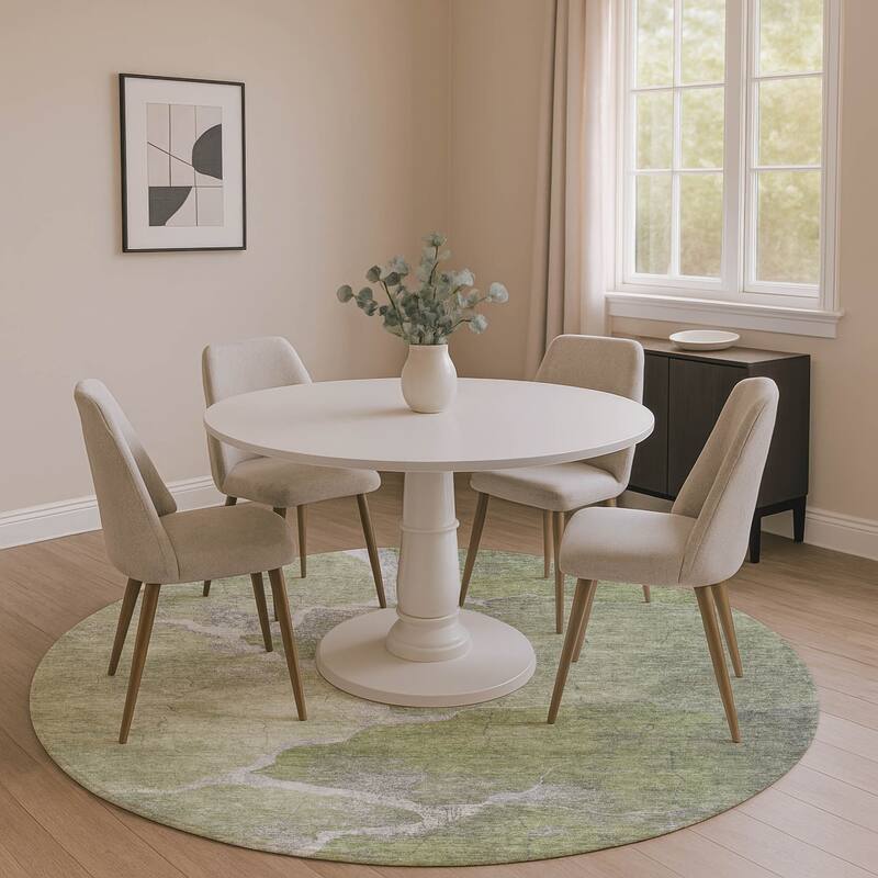 Premium Washable Super Soft Contemporary Envy Mayfield Rug - Green - 8' x 8'