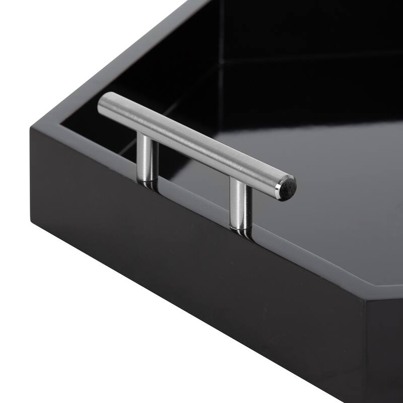 Kate and Laurel Lipton Hexagon Decorative Tray - 18x18