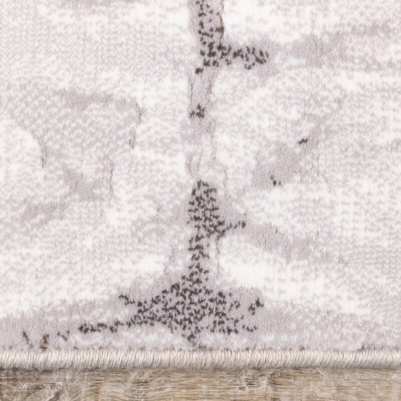 Isabelle Collection - Grey/White Soft Tie Dye Rug