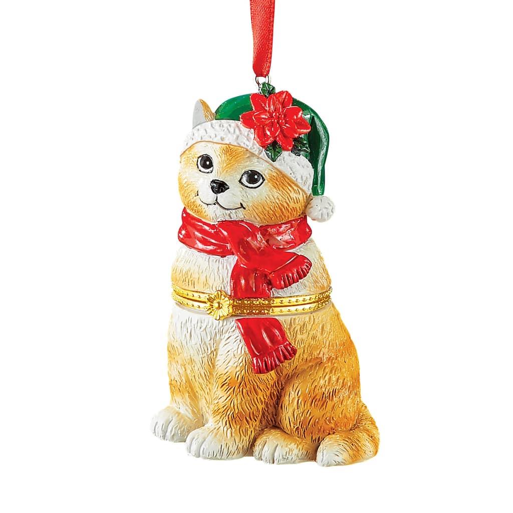 Animal Christmas Ornament Trinket Boxes - 5.130 x 4.000 x 3.880
