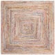 SAFAVIEH Handmade Cape Cod Marget Boho Coastal Jute Rug - 10' Square - Beige/Multi