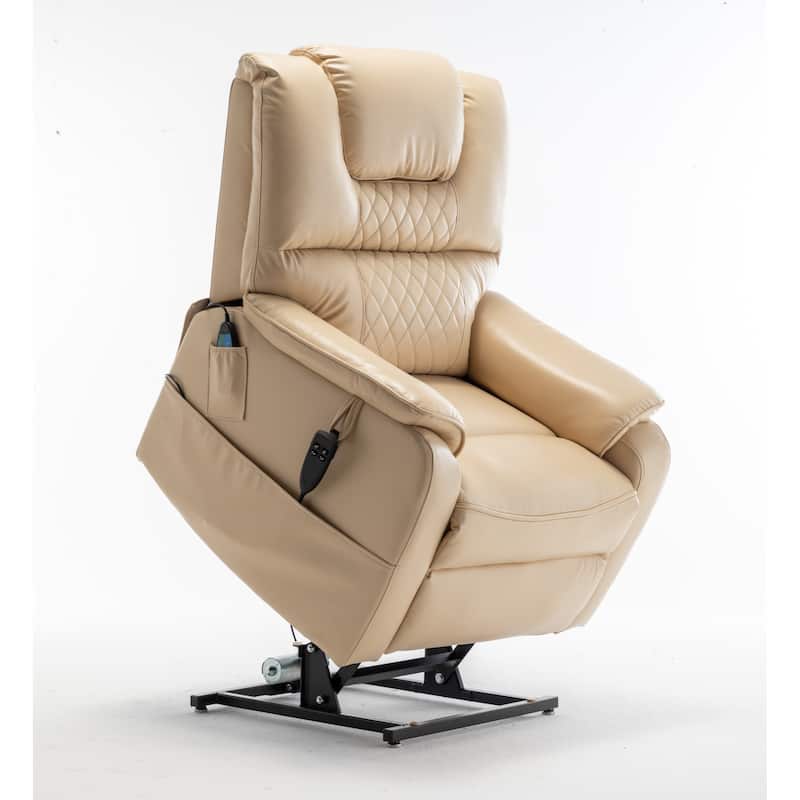 Oversized Recliner Chair Power Electric Lift for Elderly with Side Pockets