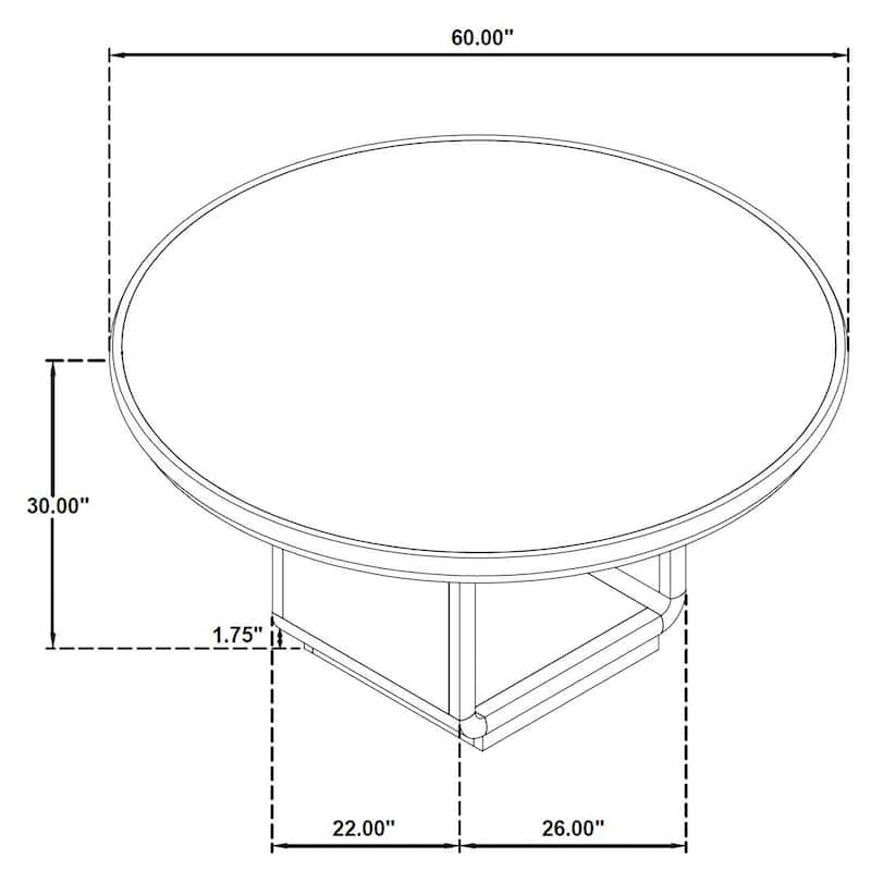Leandro Round Dining Table Set Burnished Black