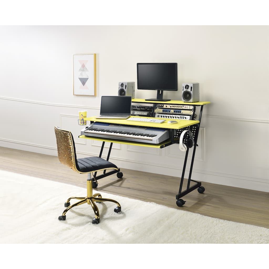 Suitor Yellow & Black Finish Music Recording Studio Desk