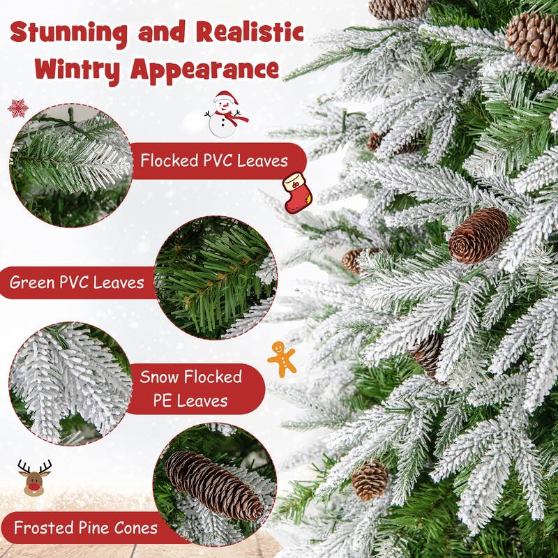 Gymax 6/7.5/9 ft Artificial Christmas Tree w/ 765/1135/1871 Branch - See Details
