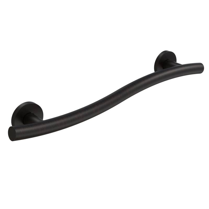 Keeney Wave Designer Grab Bar 1.25 Dia x 16 in., Oil Rubbed Bronze