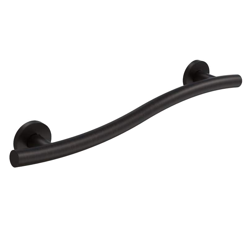 Keeney Wave Designer Grab Bar 1.25 Dia x 24 in., Oil Rubbed Bronze