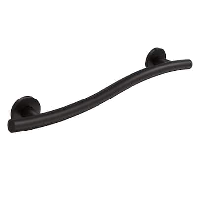Keeney Wave Designer Grab Bar 1.25 Dia x 24 in., Oil Rubbed Bronze