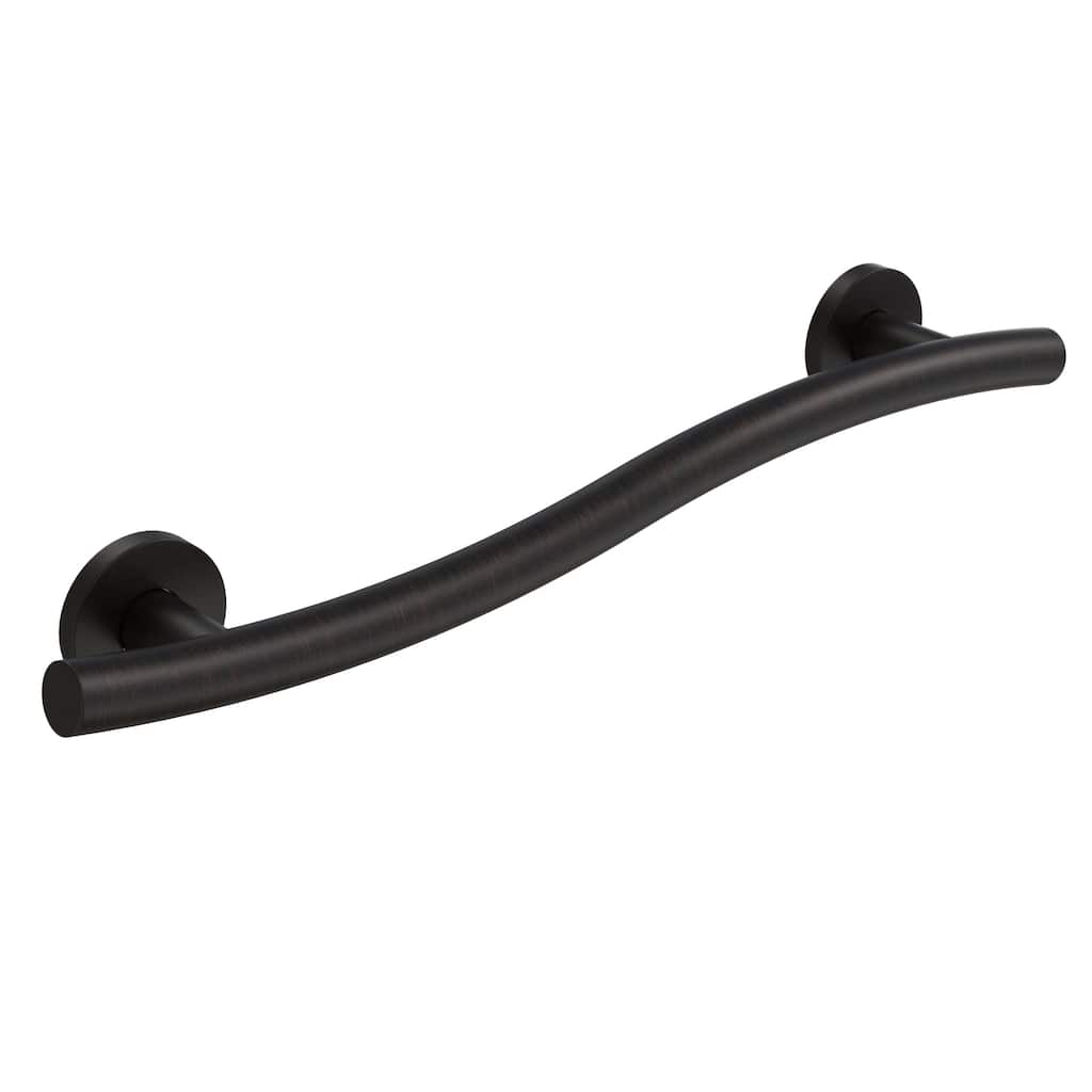 Keeney Wave Designer Grab Bar 1.25 Dia x 24 in., Oil Rubbed Bronze