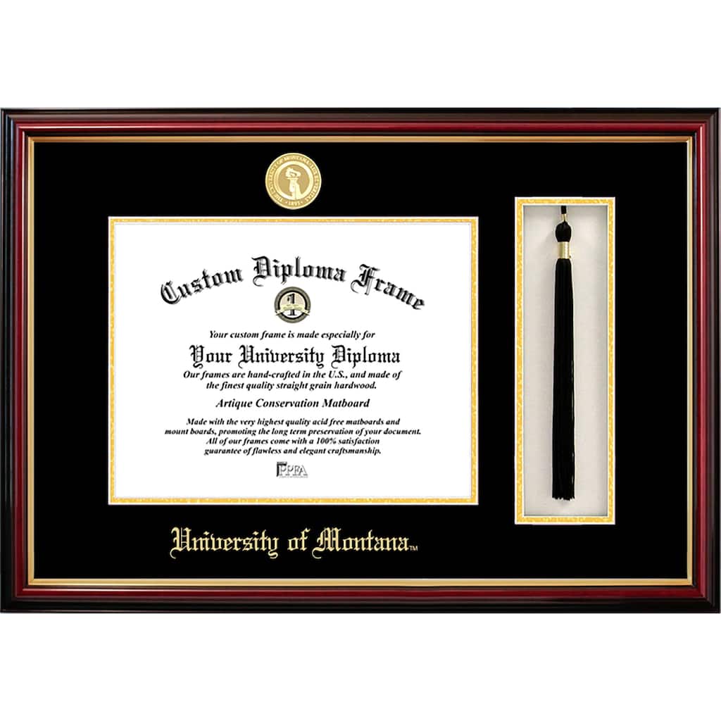 University of Montana 10w x 8h Tassel Box and Diploma Frame