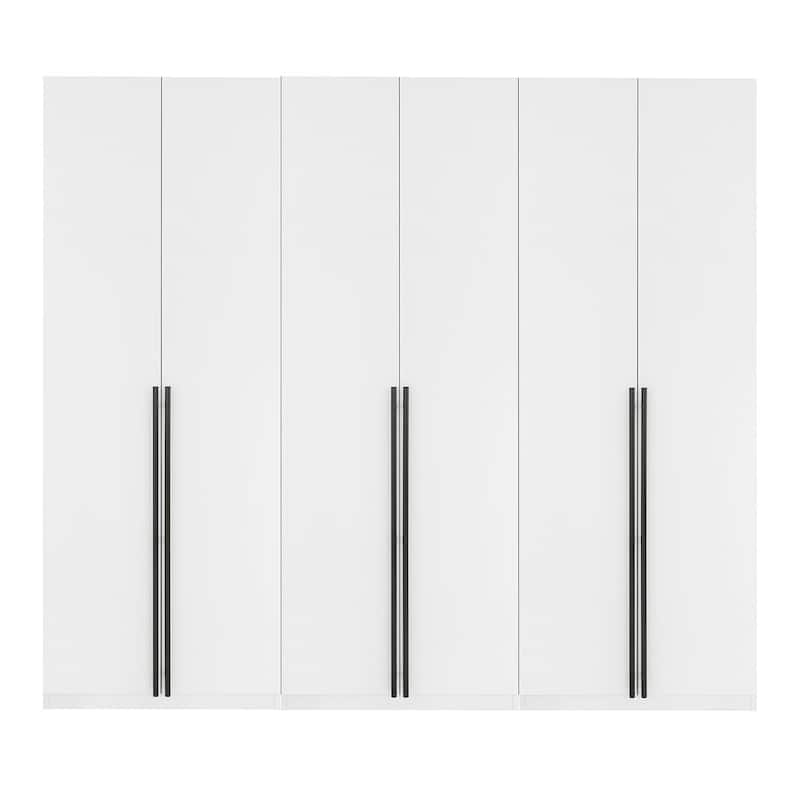 Manhattan Comfort Lee Modern 1.0 Freestanding Wardrobe Closet Armoire Set of 3
