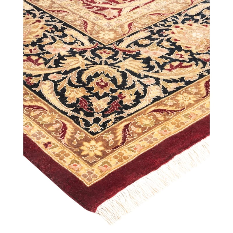 Overton Hand Knotted Wool Vintage Inspired Traditional Mogul Red Area Rug - 9 x 12