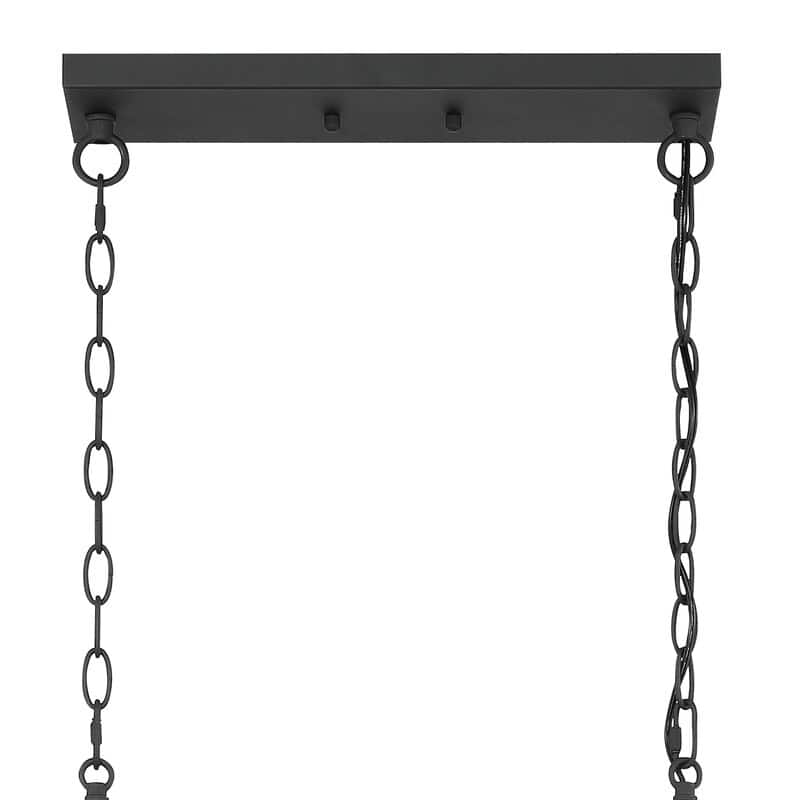 Kiro 7-light Farmhouse 48In Linear Chandelier Rectangle Dining Lights with UL - 48'' W x 7.78'' D x 11'' H