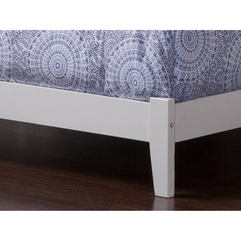 Orlando Queen Low Profile Wood Platform Bed in White