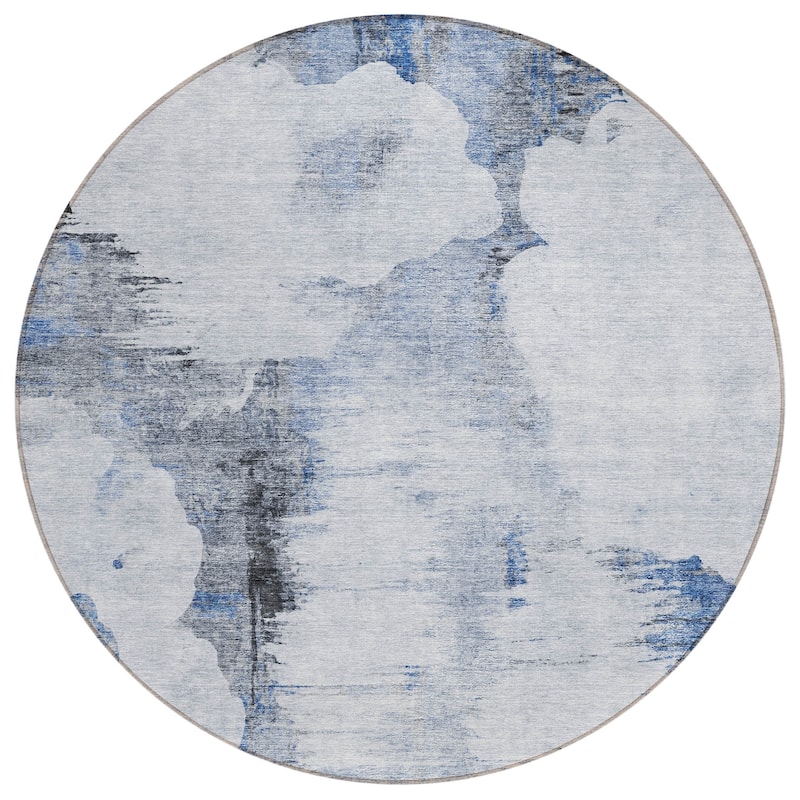Machine Washable Indoor/ Outdoor Chantille Abstract Cloud Rug