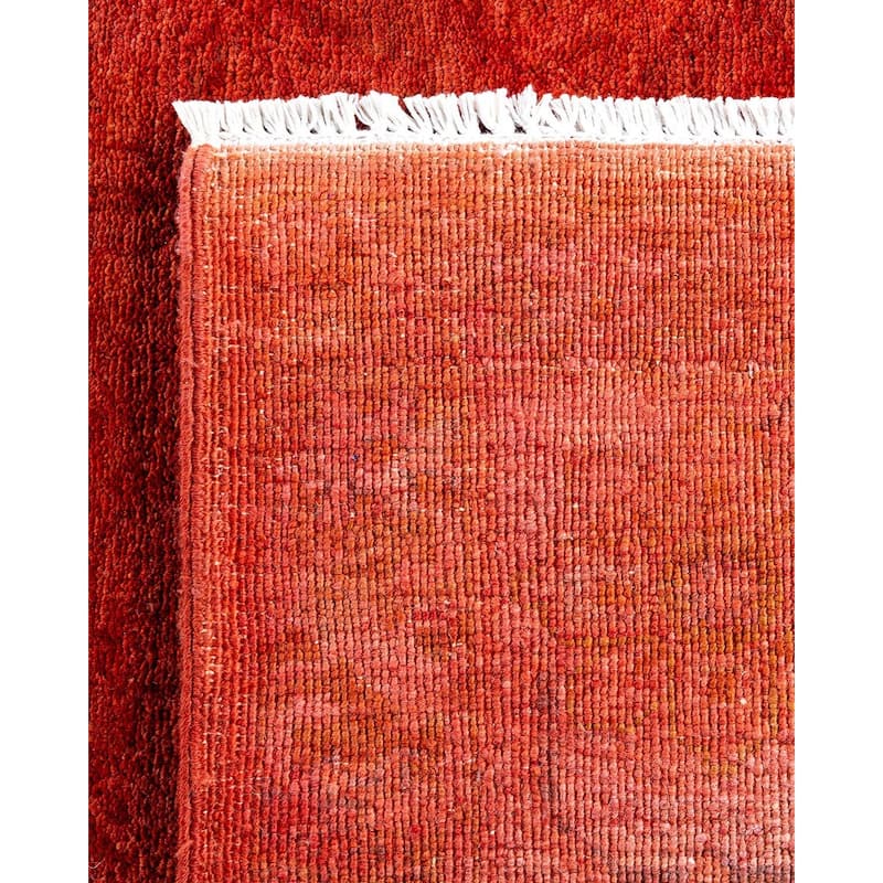 Contemporary Overdyed Wool Hand Knotted Area Rug - 6' 8" x 8' 8"