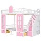 preview thumbnail 43 of 50, Full-Over-Full Bunk Bed with Changeable Table