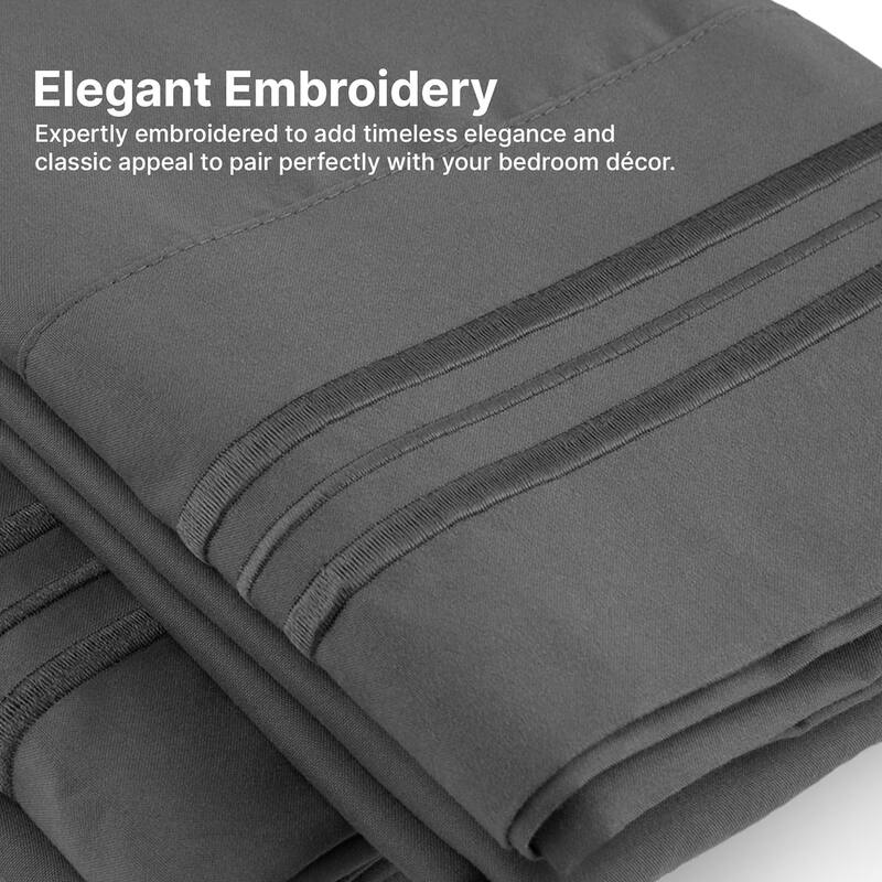 CGK Linens 6 Piece Extra Deep Pocket Microfiber Hotel Luxury Bed Sheets Set