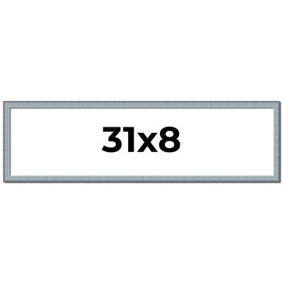 31x8 Frame Rustic Sky Blue Solid Wood Picture Frame | 0.75 Inch