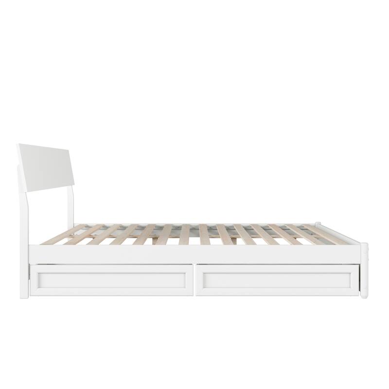 Norla Wood Platform Bed with Storage Drawers