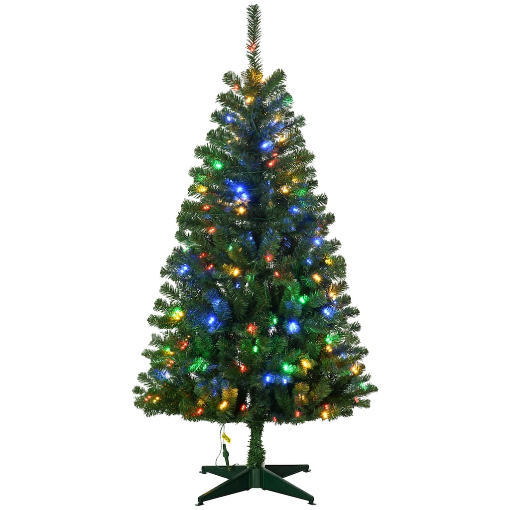 5ft Pre-Lit Artificial Christmas Tree with 152 LED Lights and 365 Branches for Holiday Décor