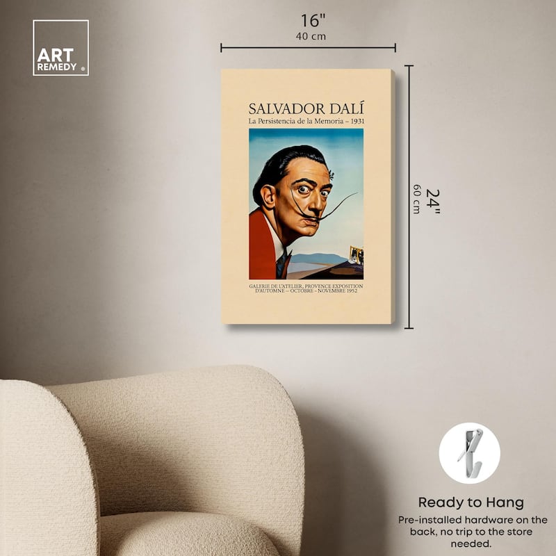 Salvador Dali Persistence Canvas by Art Remedy, Gallery Wrapped