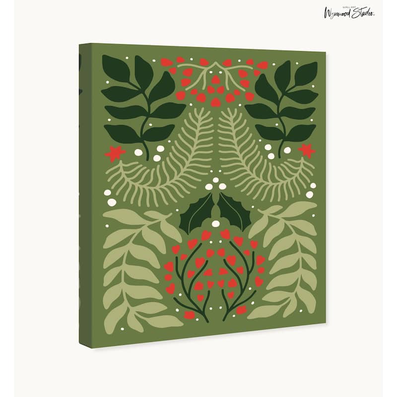 Wynwood Studio Canvas Holiday and Seasonal From the elves hidden place Green Modern & Contemporary Wall Art Canvas Print