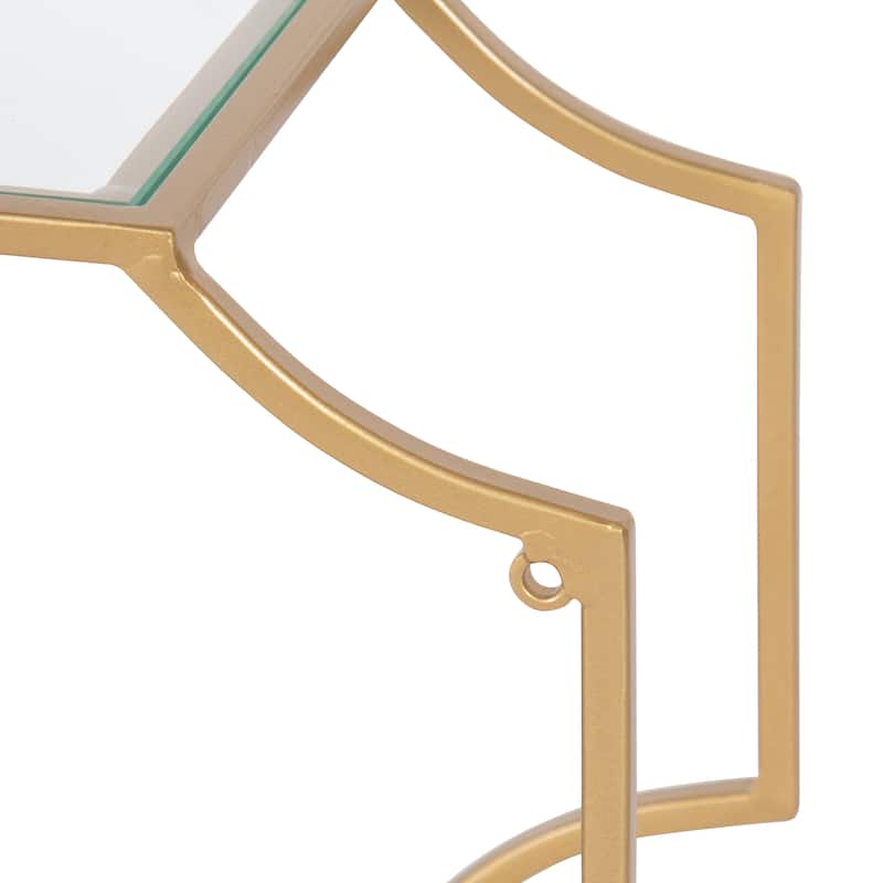 Kate and Laurel Ciel Scalloped Metal Wall Shelf (Set of 2)