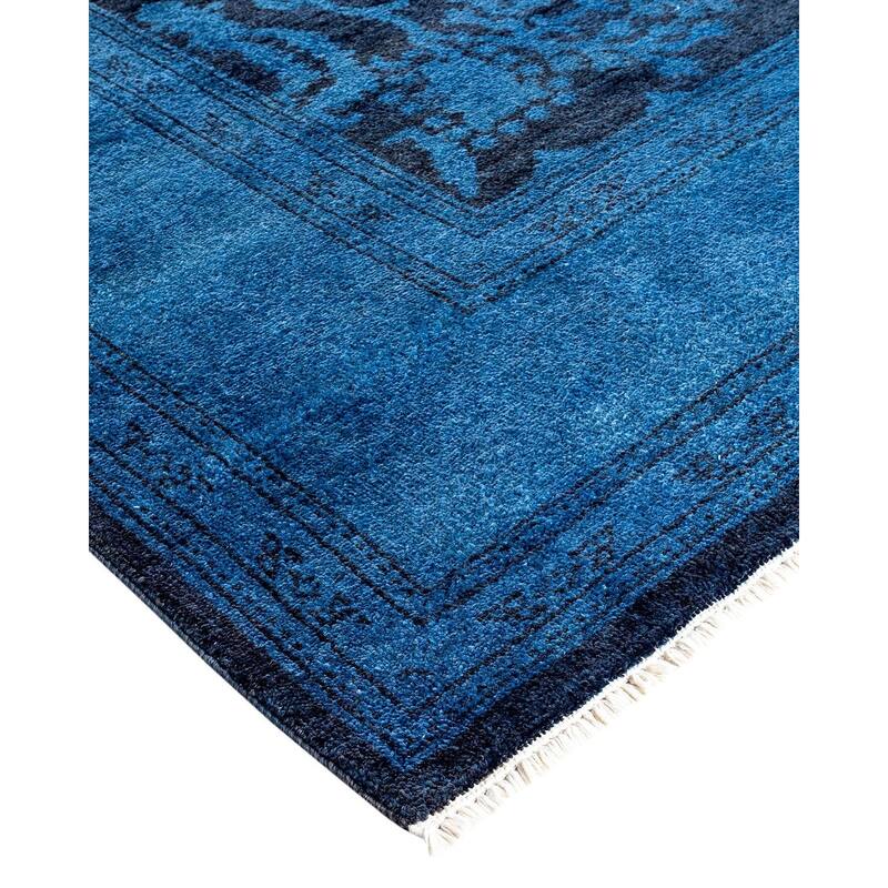Vibrance, One-of-a-Kind Handmade Area Rug - Blue, 5' 1" x 7' 7" - 5' 1" x 7' 7"