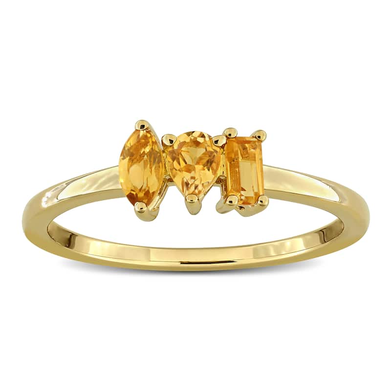 Miadora Multi-Gem Three Stone Ring Sterling Silver