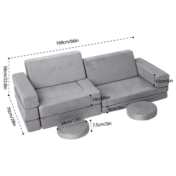 12 PCS Modular Kids Play Couch for Inspiring Creativity