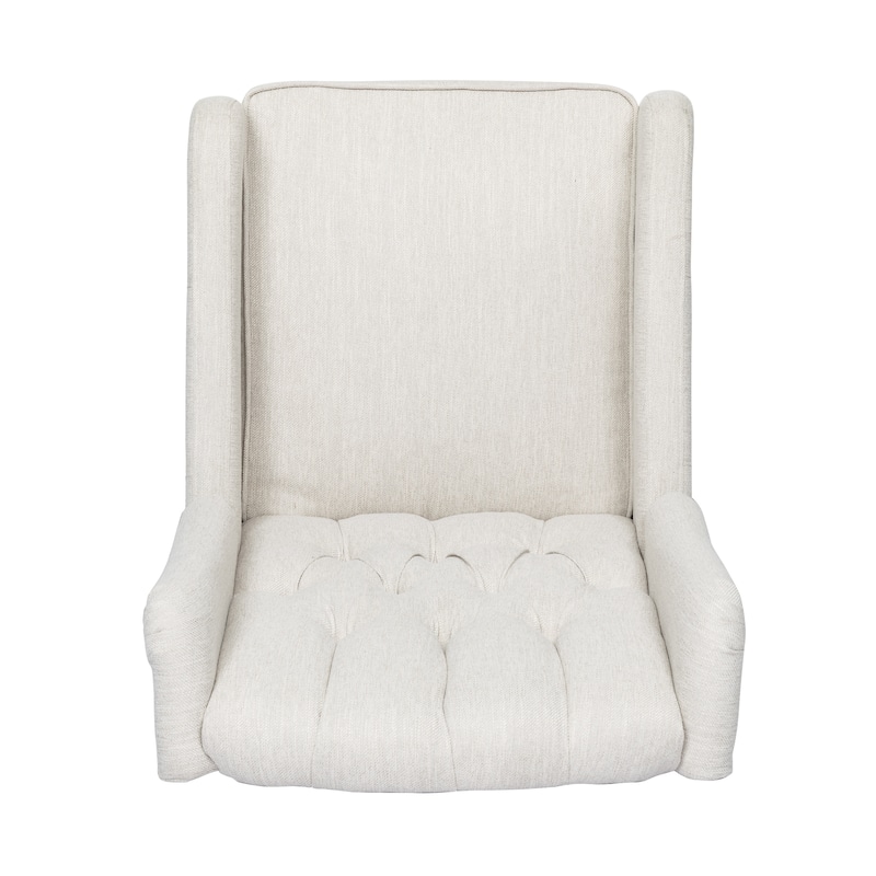 Mohaven Contemporary Tufted Wingback Swivel Recliner by Christopher Knight Home
