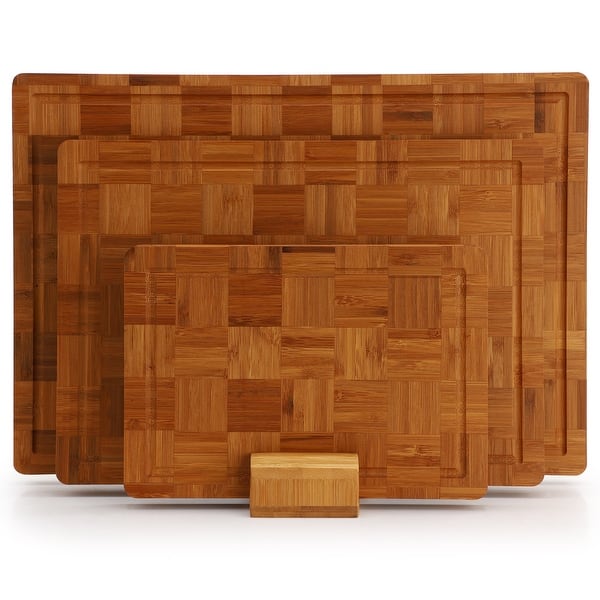 3 Piece Bamboo Cutting Board Set